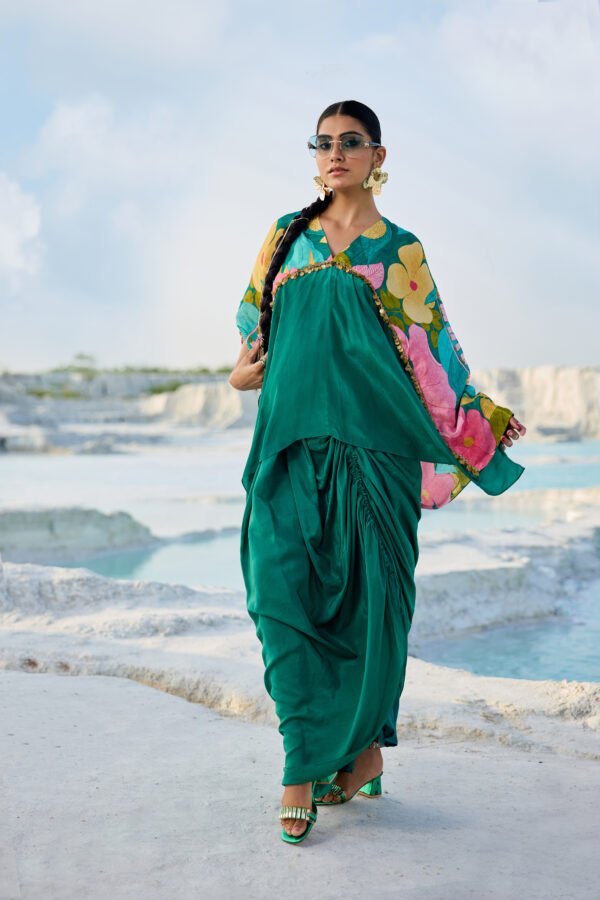 Emerald Green Draped Set
