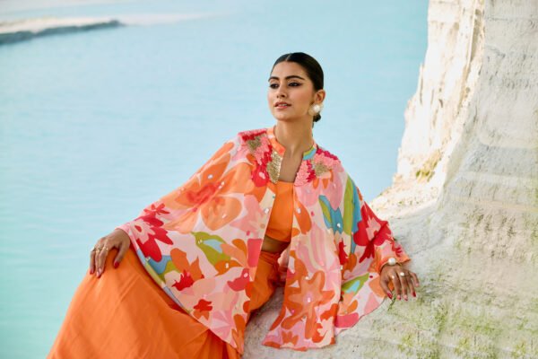 06-08-25_BNY222 Sunset Bloom Draped Co-ord Set with Floral Cape