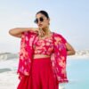 Cherry Blossom Flared Palazzo Co-Ord Set