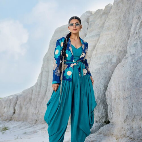 06-08-25_BNY310 Ocean Bloom Draped Dhoti Set