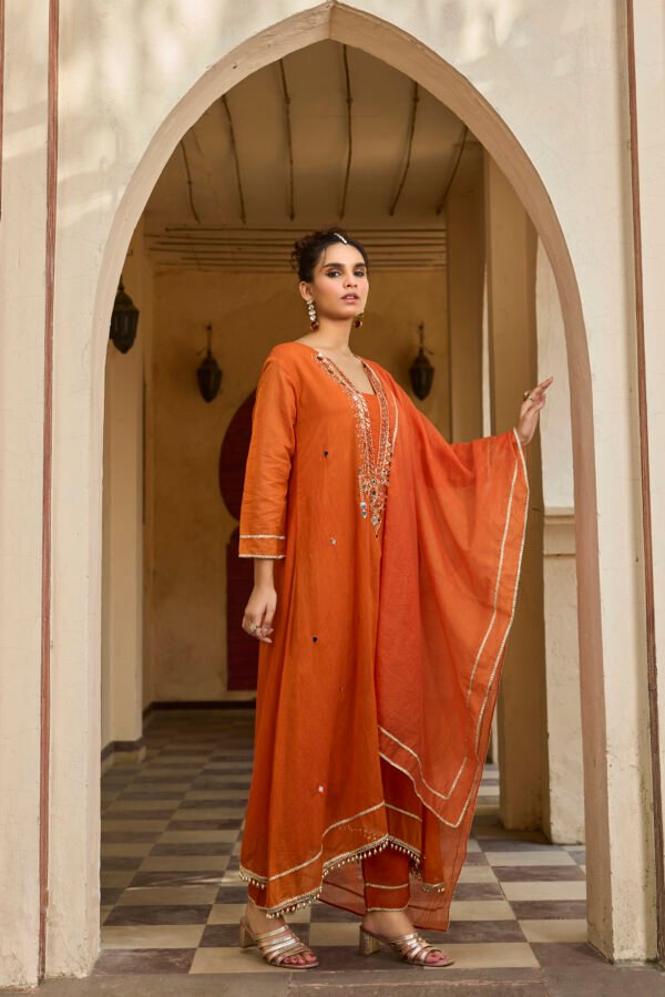 28-09-2025_BNY1049 Rust Mirror Luxe Kurta Set