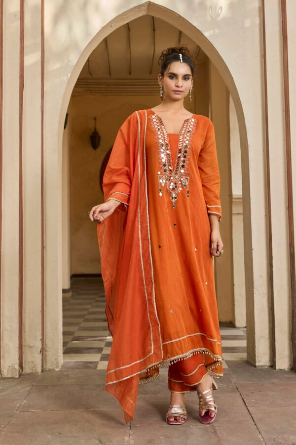 28-09-2025_BNY1063 Rust Mirror Luxe Kurta Set
