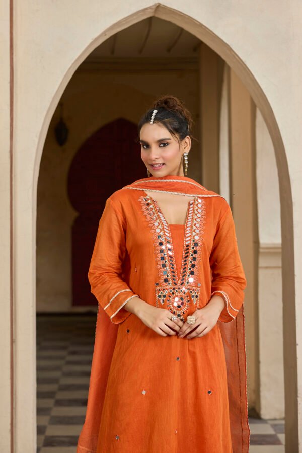 28-09-2025_BNY1085 Rust Mirror Luxe Kurta Set