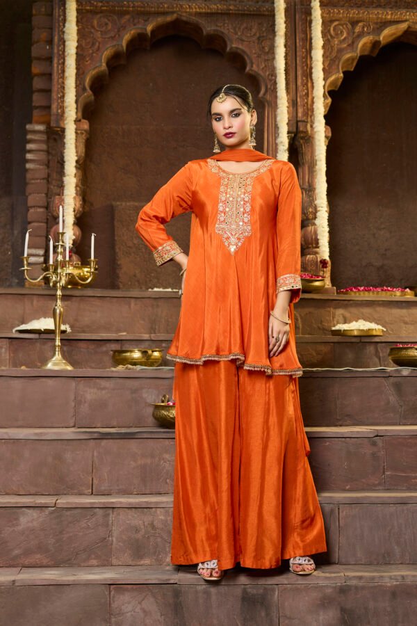 Zareen rust Heritage Co-ord Set