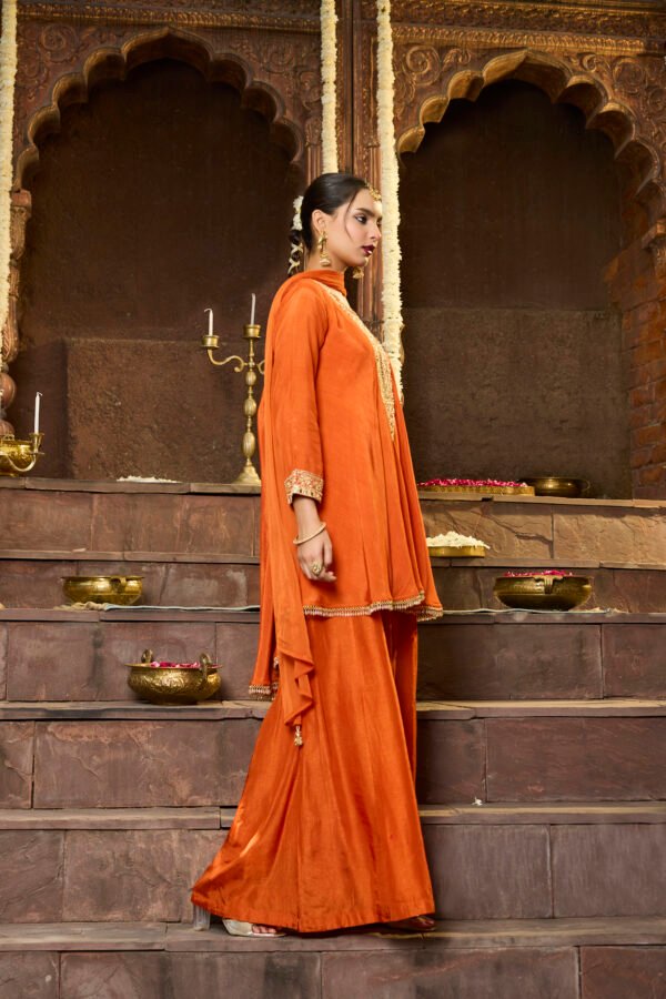 Zareen rust Heritage Co-ord Set