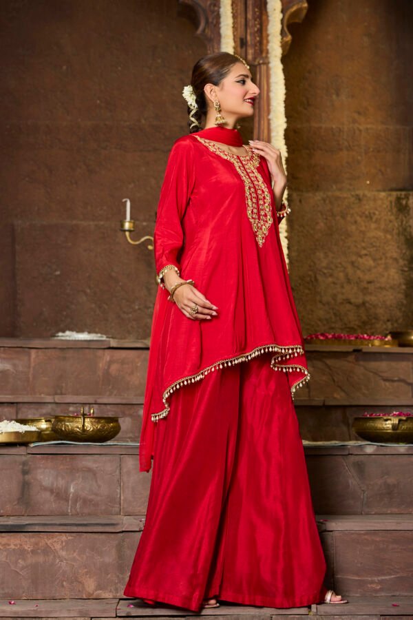 Zareen Red Heritage Co-Ord Set