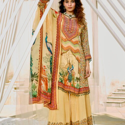 Ivory Printed Suit Set