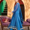 Royal Azure Embellished A-Line Suit Set