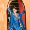 Royal Azure Embellished A-Line Suit Set