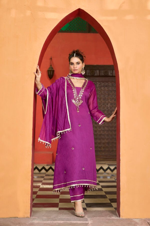 Fuchsia Noor Mirror Kurta Set
